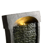 38.58" Curved Waterfall Fountain with LED
