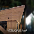 Apollo 10 Ft. X 12 Ft. Wood like Aluminum Hardtop Gazebo with Galvanized Steel Roof and Mosquito Net
