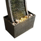 38.58" Curved Waterfall Fountain with LED