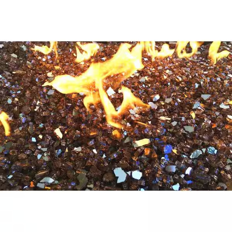 Element Fire Glass Copper Reflective Fire Glass 10 Lb., 1/4 In. Copper Reflective Fire Glass, Mirrored Copper Fire Glass