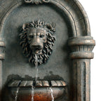 Tiered Lion Outdoor Water Fountain–Led Light with Built-In Electric Pump & Simple Setup, Antique Bronze
