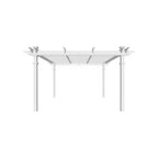 144"L X 144"W X 104"H Vinyl Camelot Louvered Pergola, White, VA42070