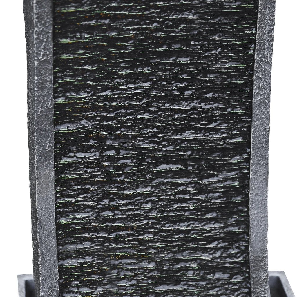 38.58" Curved Waterfall Fountain with LED