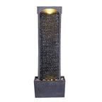 38.58" Curved Waterfall Fountain with LED