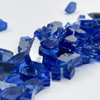 Element Fireglass Cobalt Blue Reflective 1/4" Fire Glass 10Lb, Cobalt Blue Reflective Fire Glass, Indoor or Outdoor Fire Glass