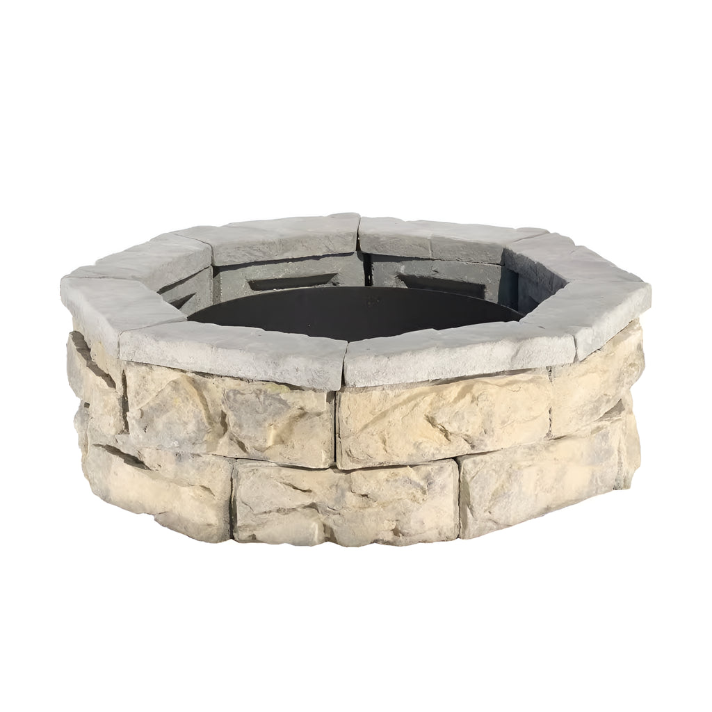 Natural Concrete Products 30 In. Fossill Limestone Fire Pit Kit