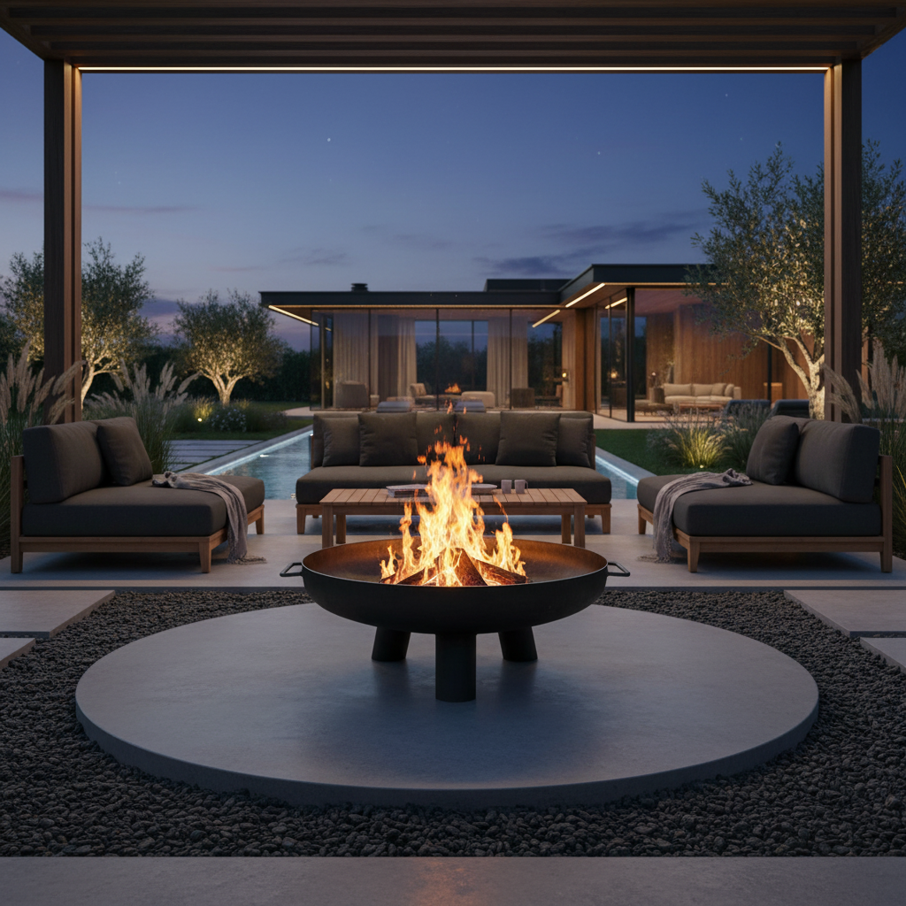 United Fire "The Yellowstone 31.5" – Outdoor Fire Bowl, Steel Firepit for Patio, Backyard & Garden